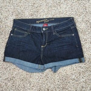 Arizona Jean Co Blue Jean Dark Wash Rolled Hem Shorts 7
